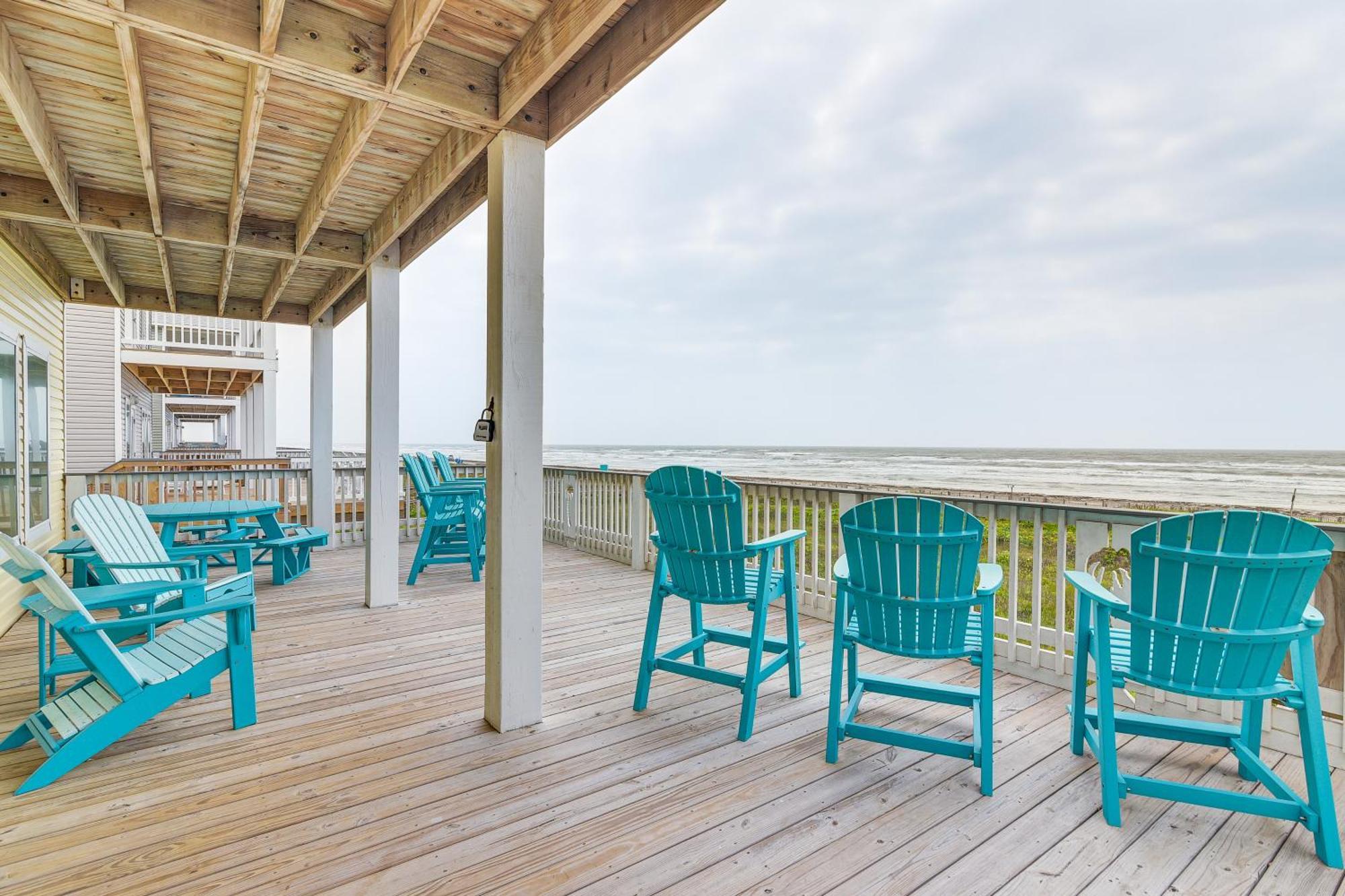 Beachfront Texas Retreat - 2 Decks, Patio And Views! Surfside Beach Ngoại thất bức ảnh