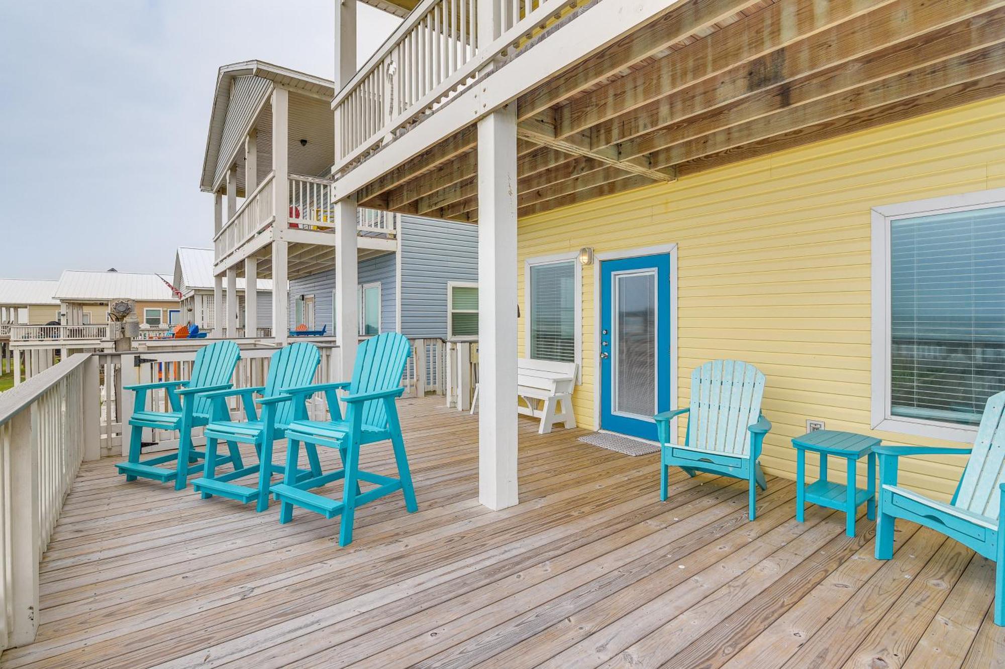 Beachfront Texas Retreat - 2 Decks, Patio And Views! Surfside Beach Ngoại thất bức ảnh